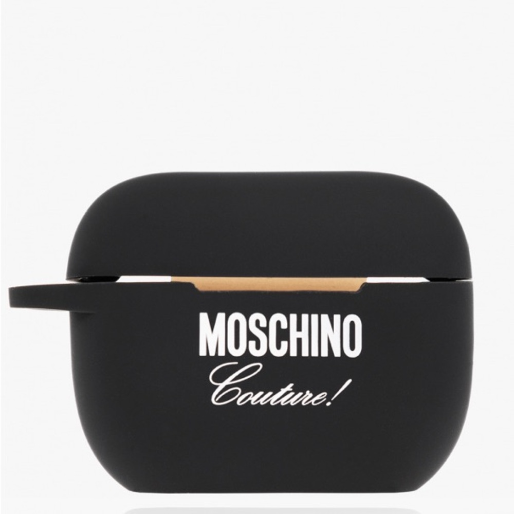 Moschino logo printed silicone AirPods Pro case NEW